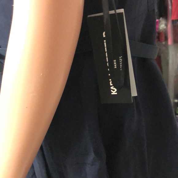 Karl Lagerfeld linen dress knee length size 12 - Picture 6 of 10